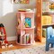 Costway Kids Rotating Bookshelf 2 Tier Freestanding 360° Revolving Display Storage Rack White/Pink